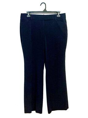 White House Black Market Women's Dress Pants 14R Black Modern Boot Career Trouse